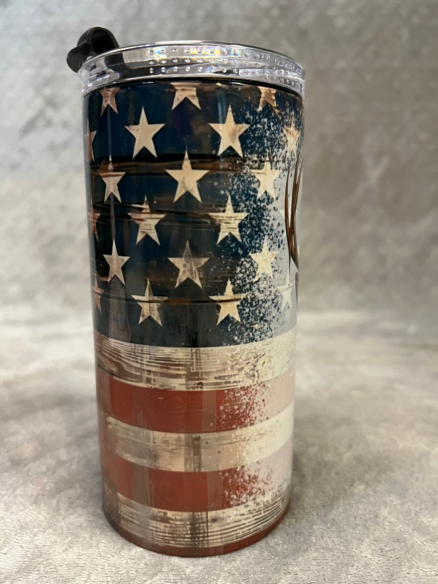 Rustic American Flag Deer