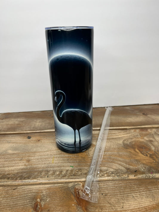 Shadowed Elegance Flamingo