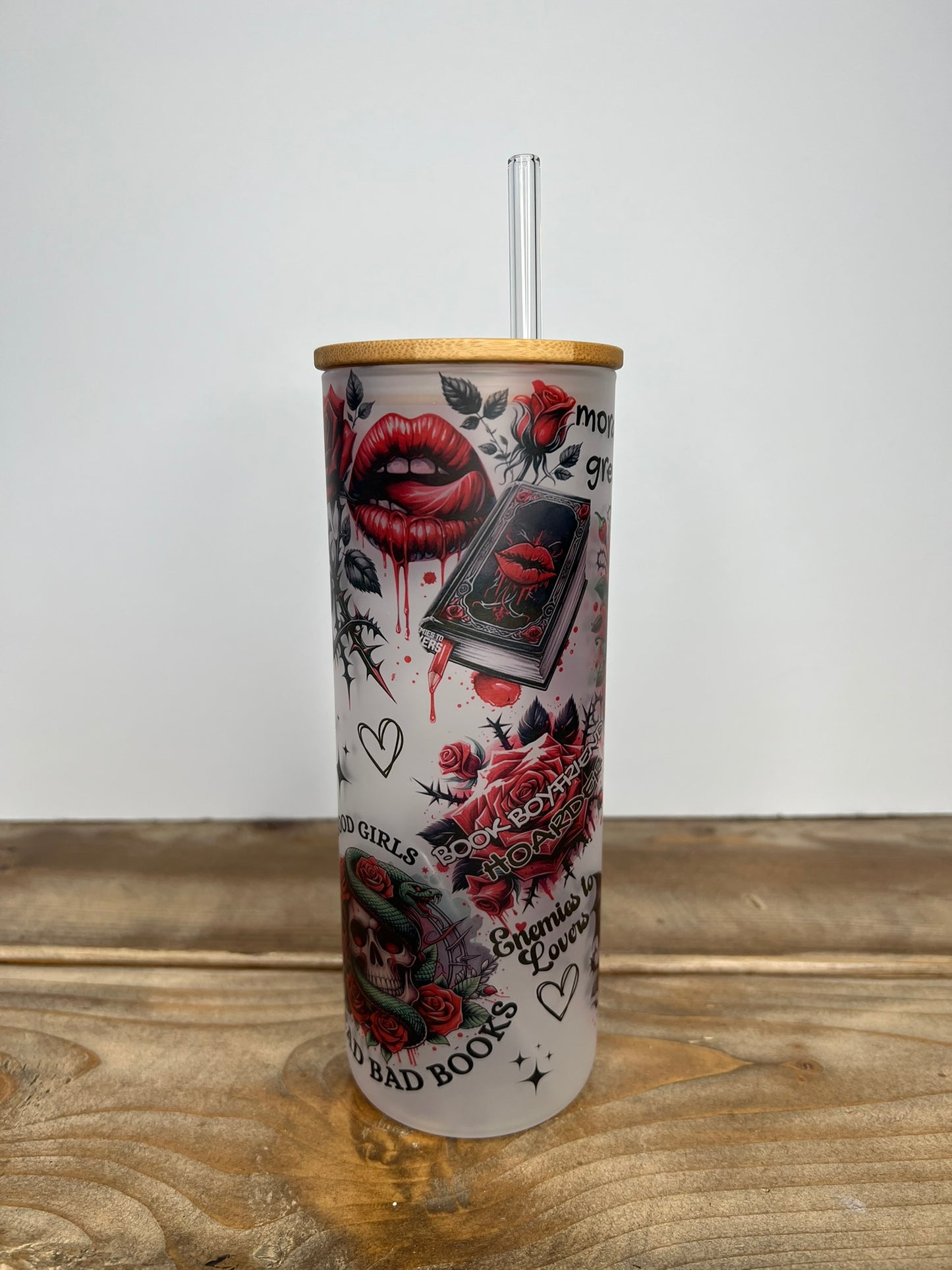Bookish, Spicy, & Unapologetic- Glass