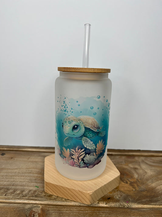 Sea Turtle with Bubbles