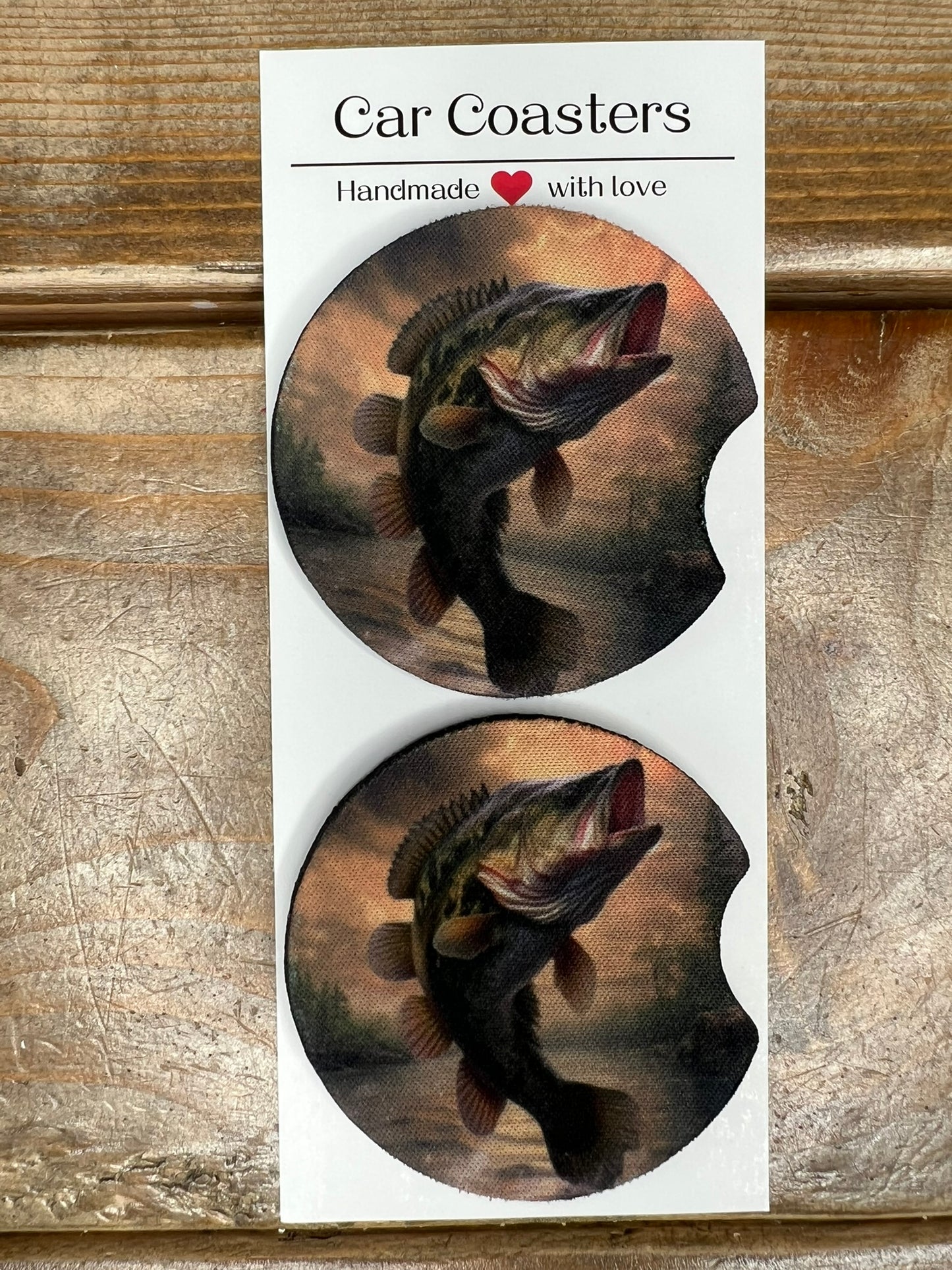 Jumping Bass Fish- Car Coaster