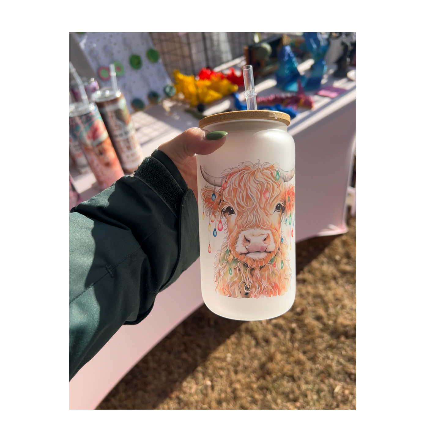 Christmas Light Highland Cow