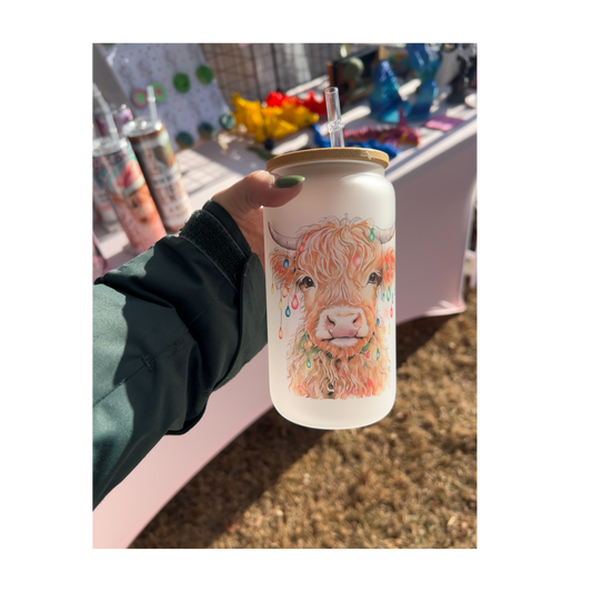 Christmas Light Highland Cow