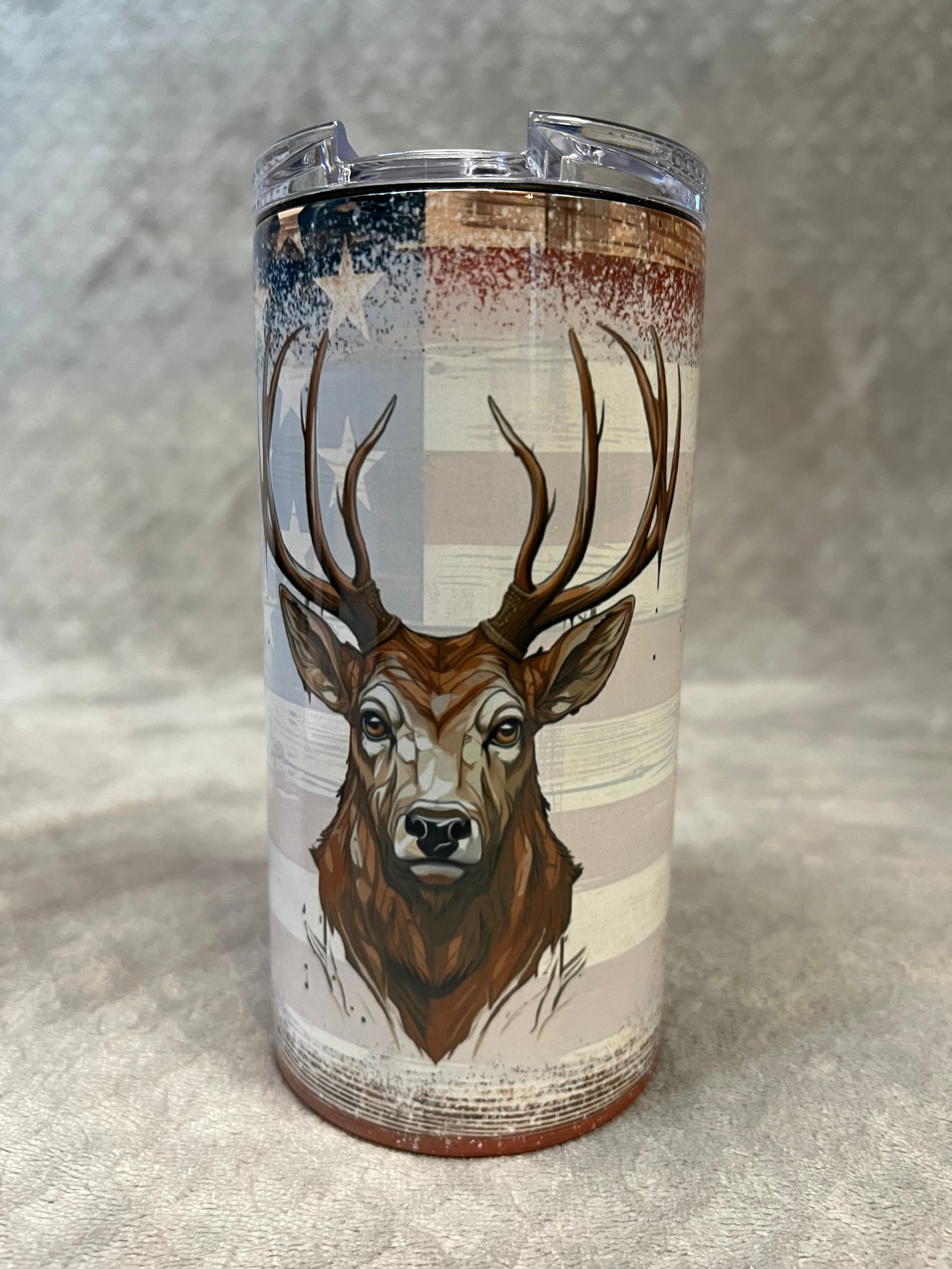 Rustic American Flag Deer