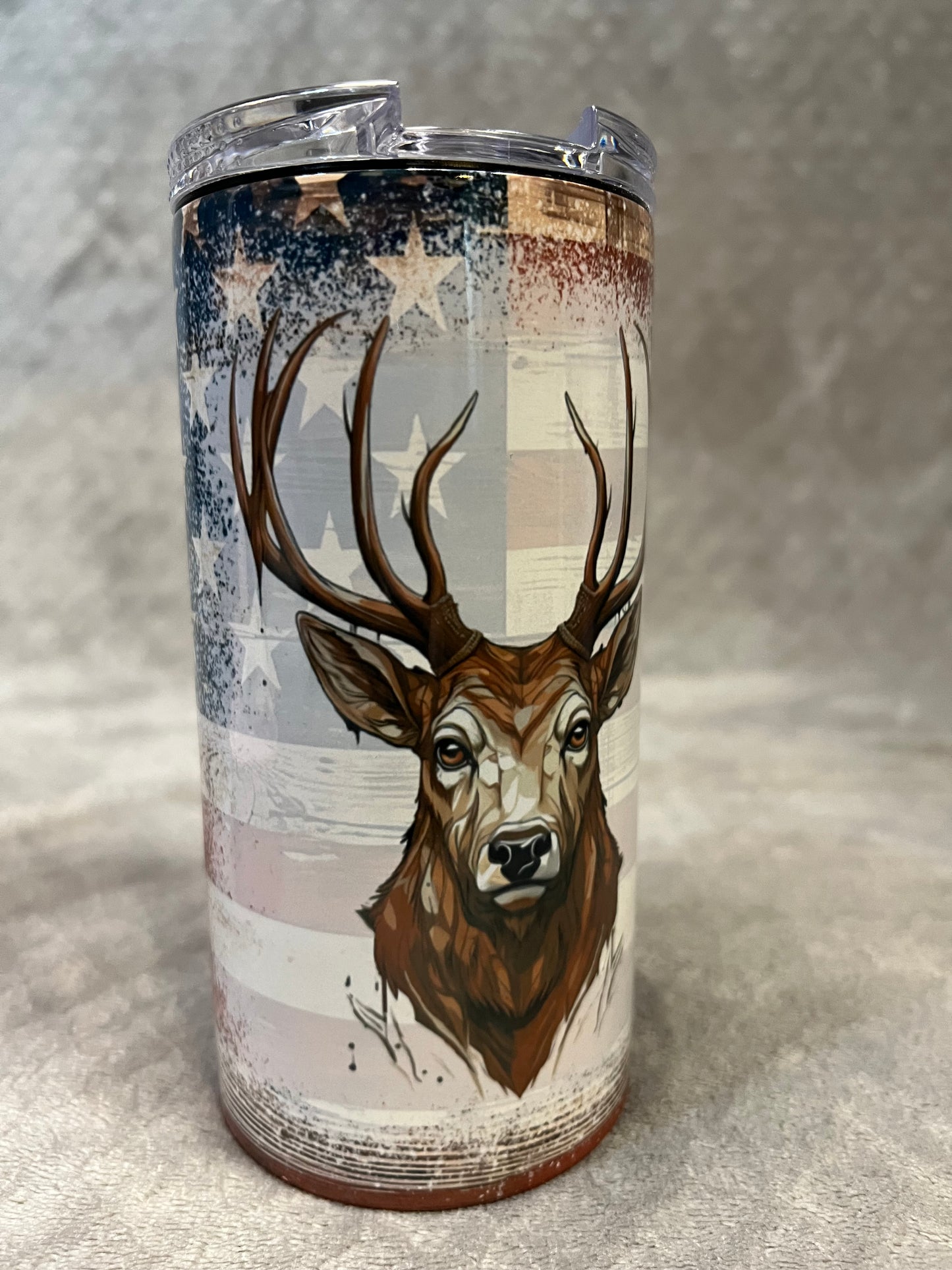 Rustic American Flag Deer