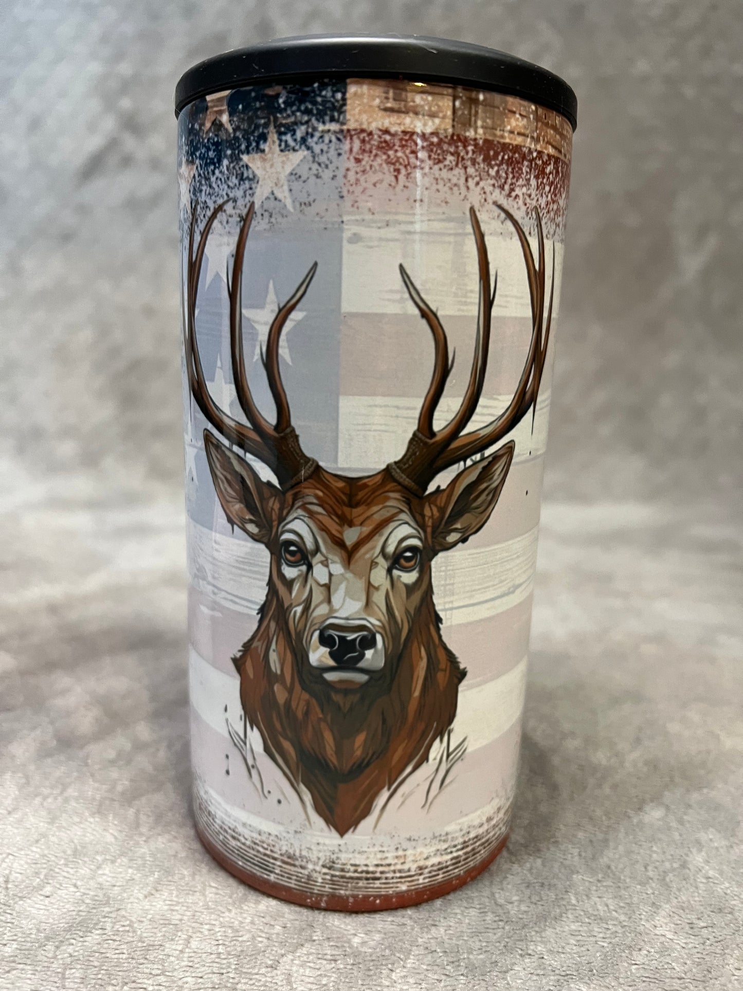 Rustic American Flag Deer