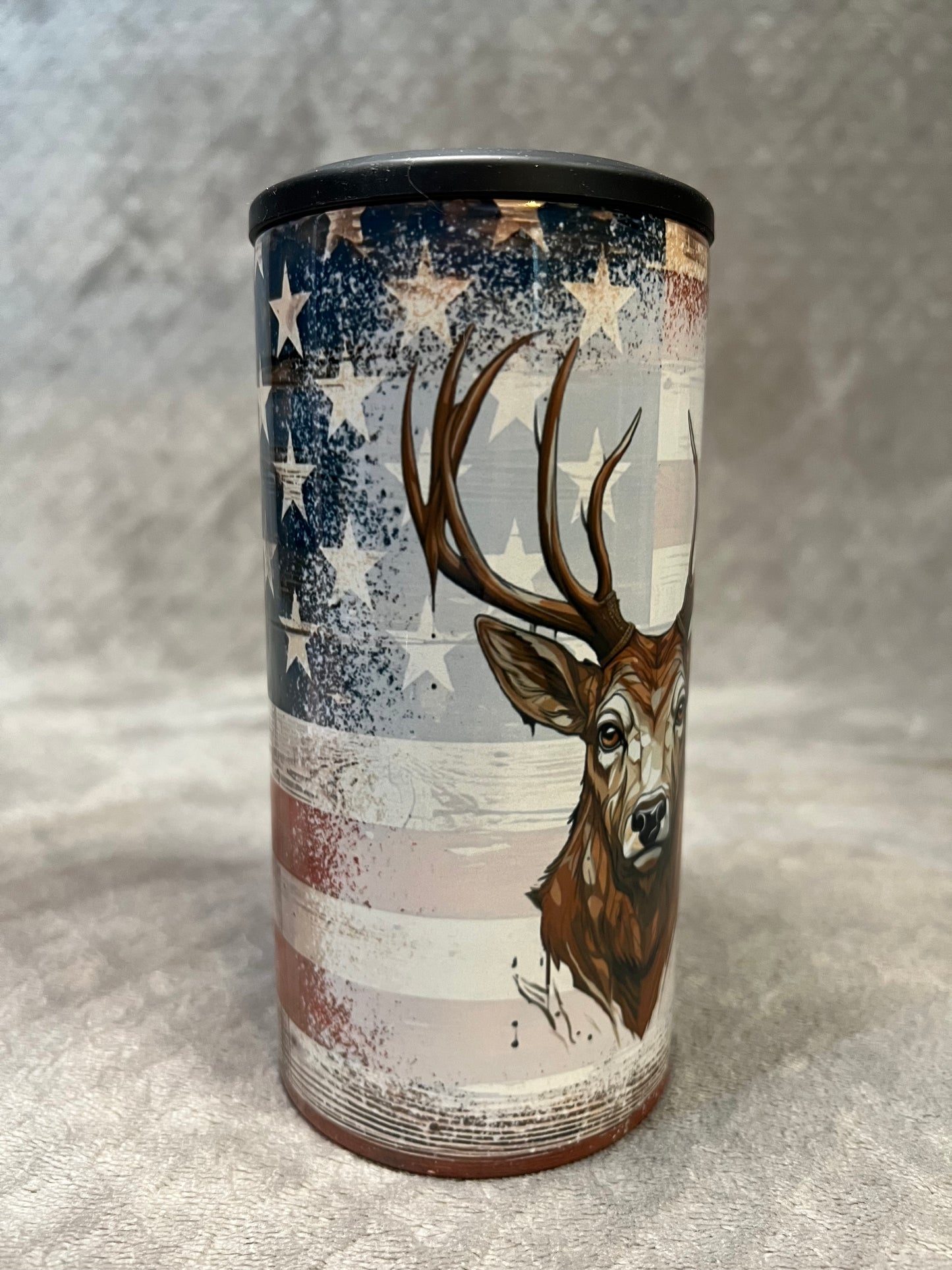 Rustic American Flag Deer