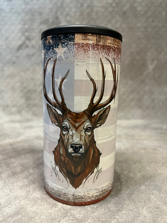 Rustic American Flag Deer