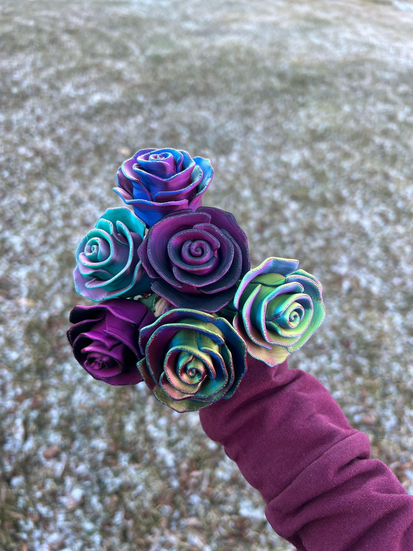 Half Dozen 3D Printed Forever Rose