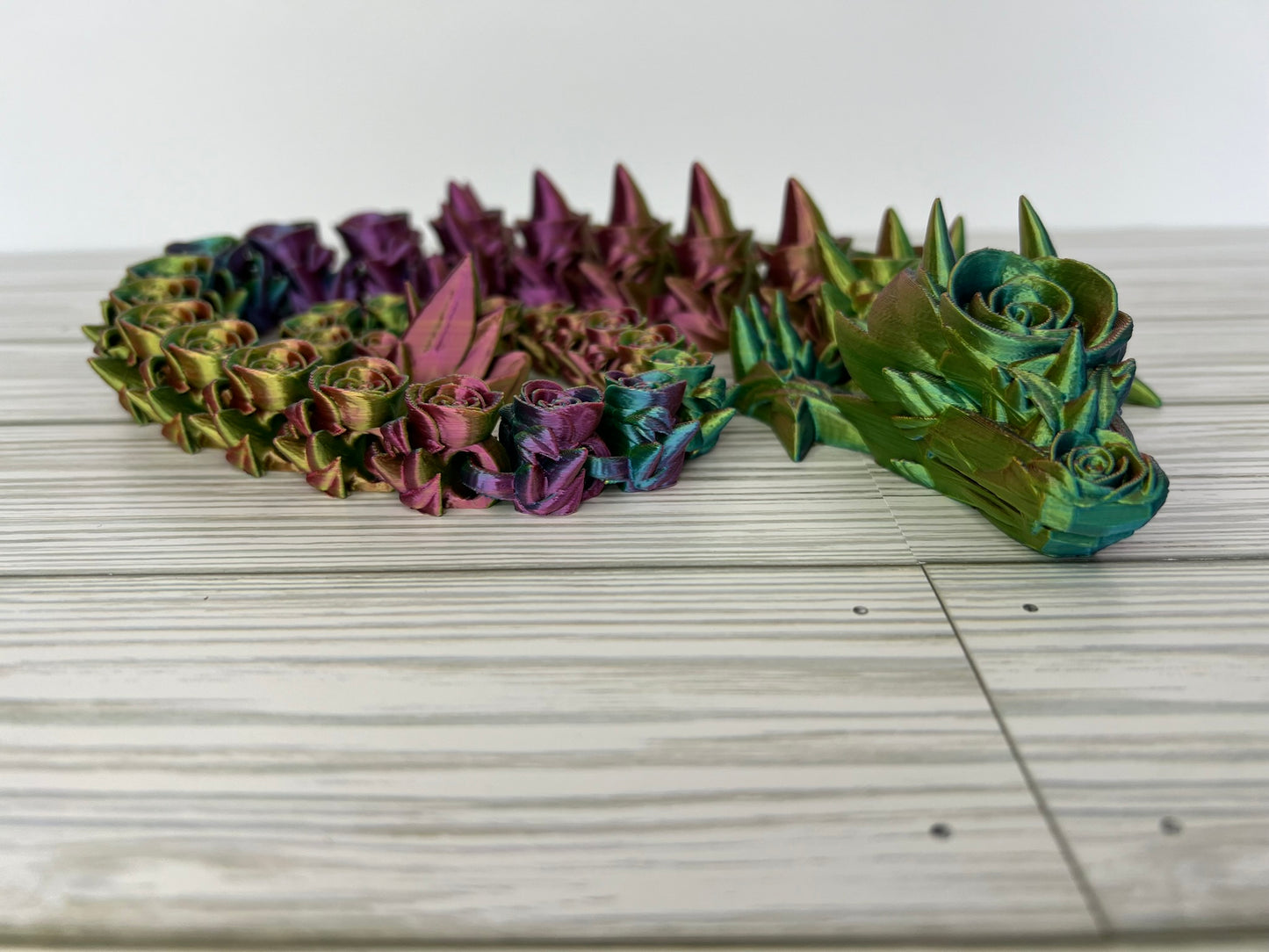 Northern Lights 3D Printed Rose Dragon (Large)