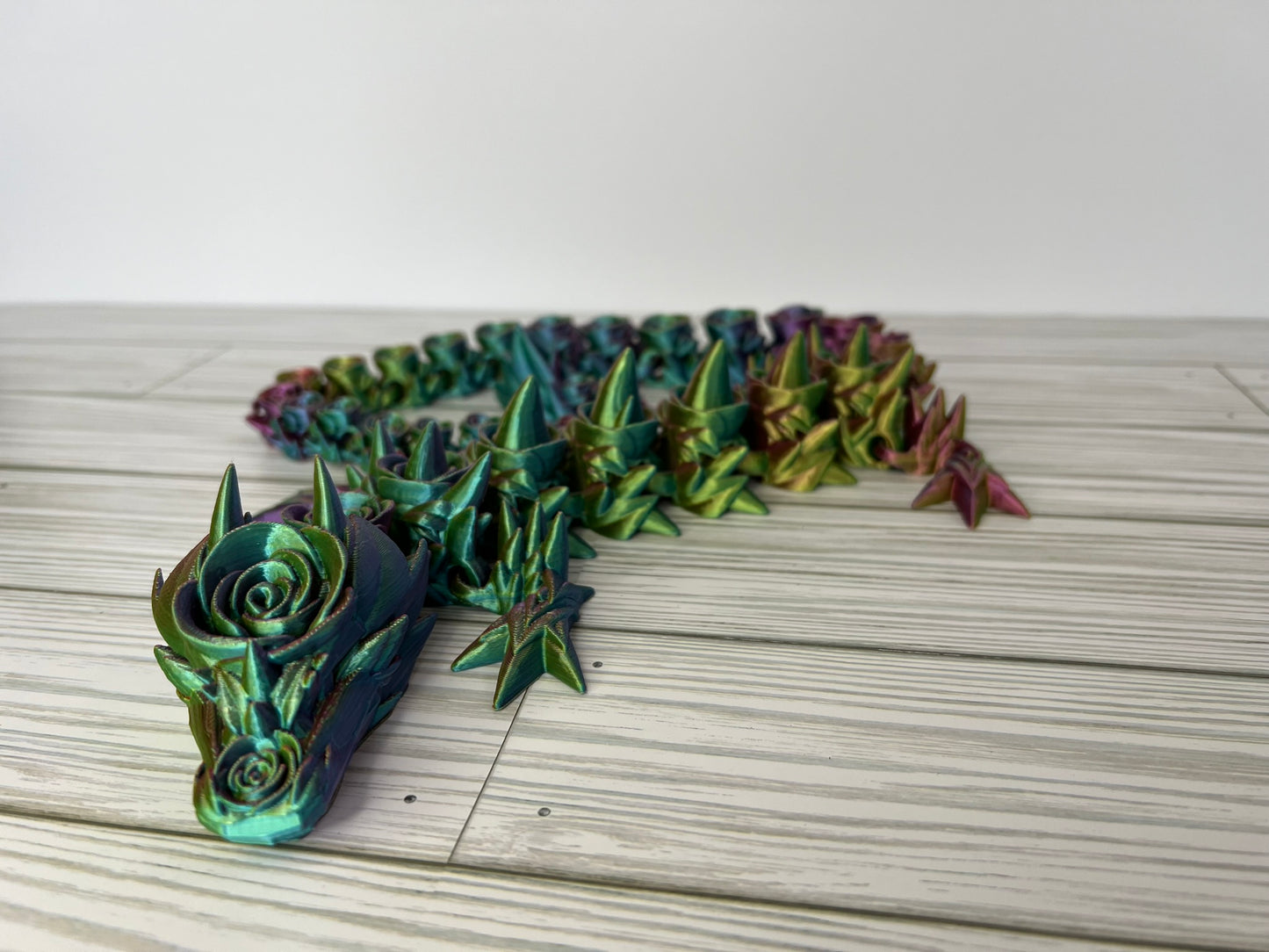 Northern Lights 3D Printed Rose Dragon (Large)