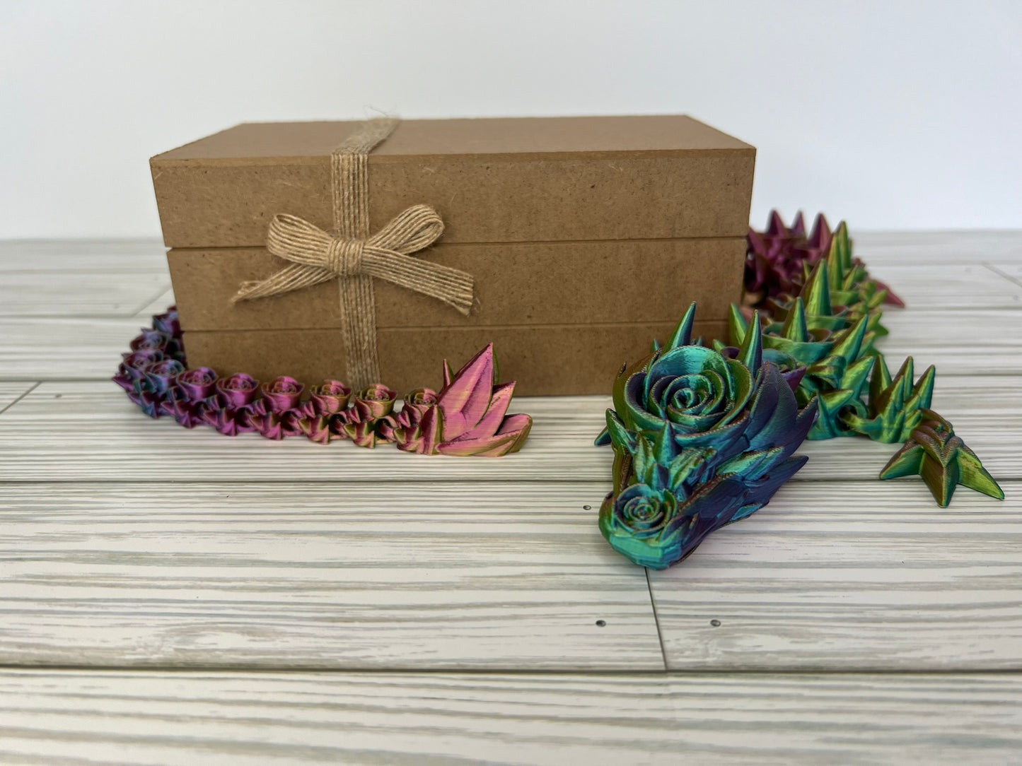 Northern Lights 3D Printed Rose Dragon (Large)