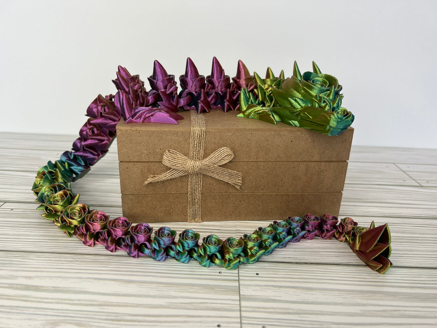 Northern Lights 3D Printed Rose Dragon (Large)