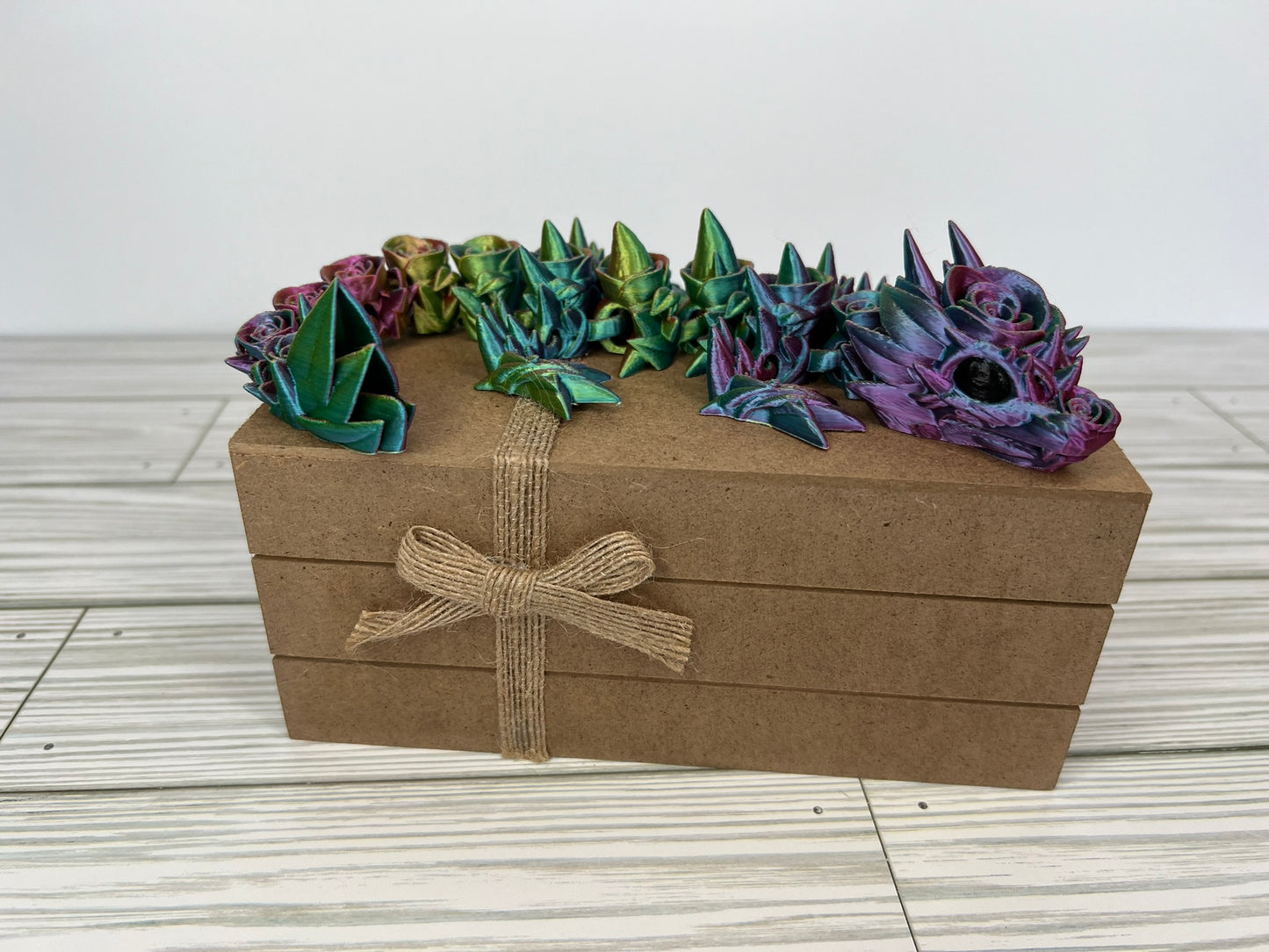 Northern Lights 3D Printed Rose Dragon (Medium)