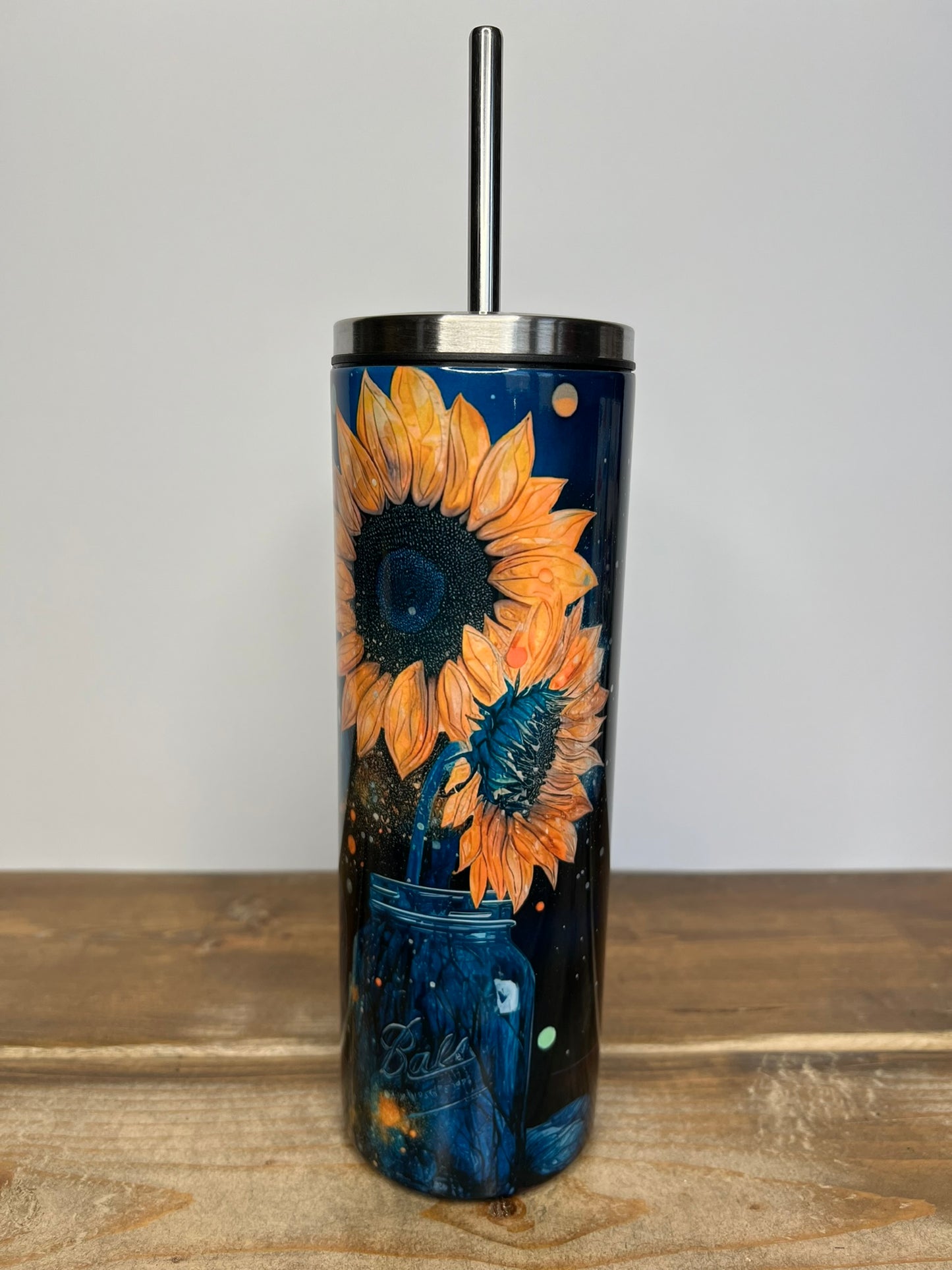 Mason Jar with Sunflowers